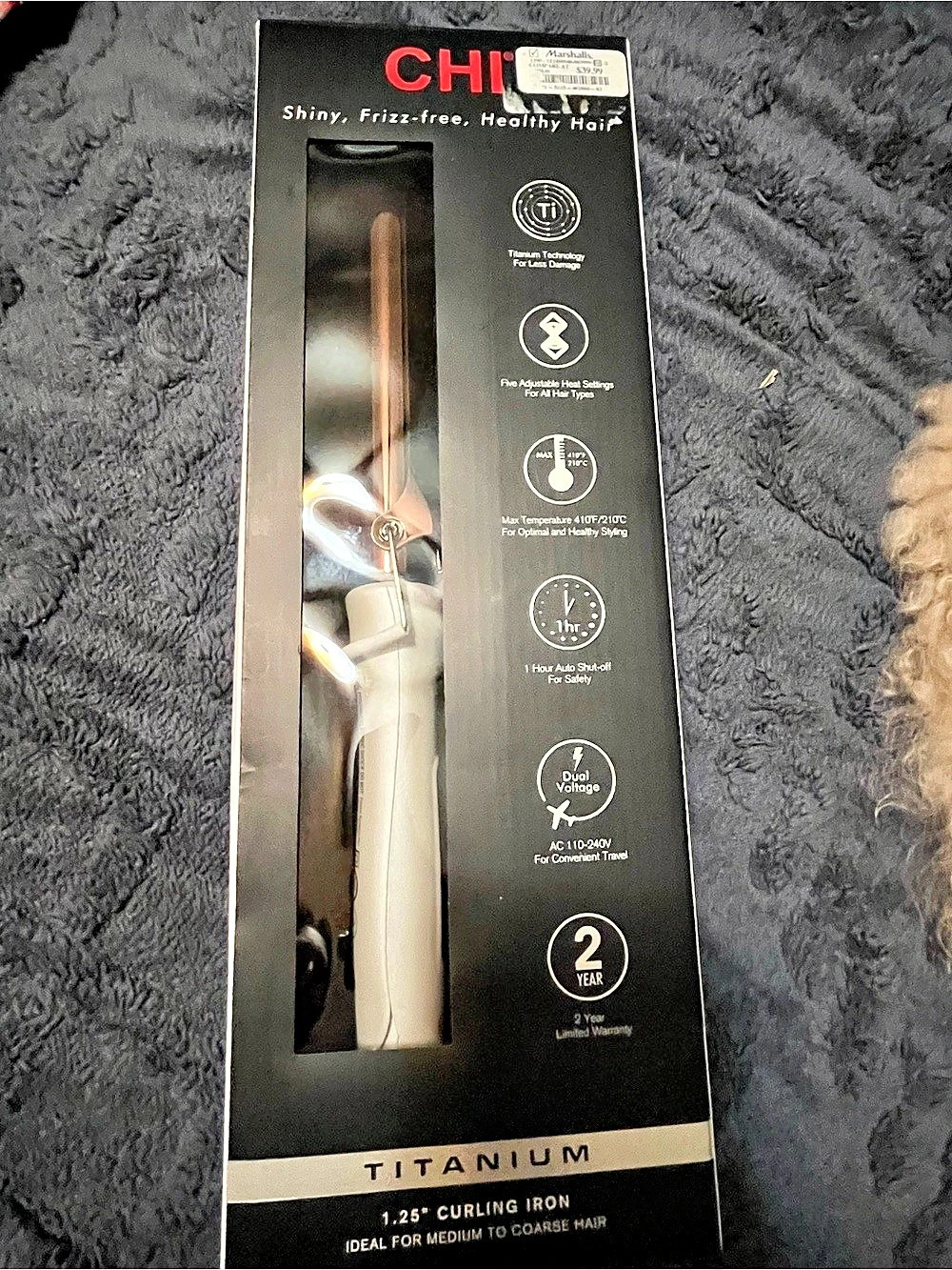 CHI 1.25" Curling Iron Titanium Curling Iron NWT
